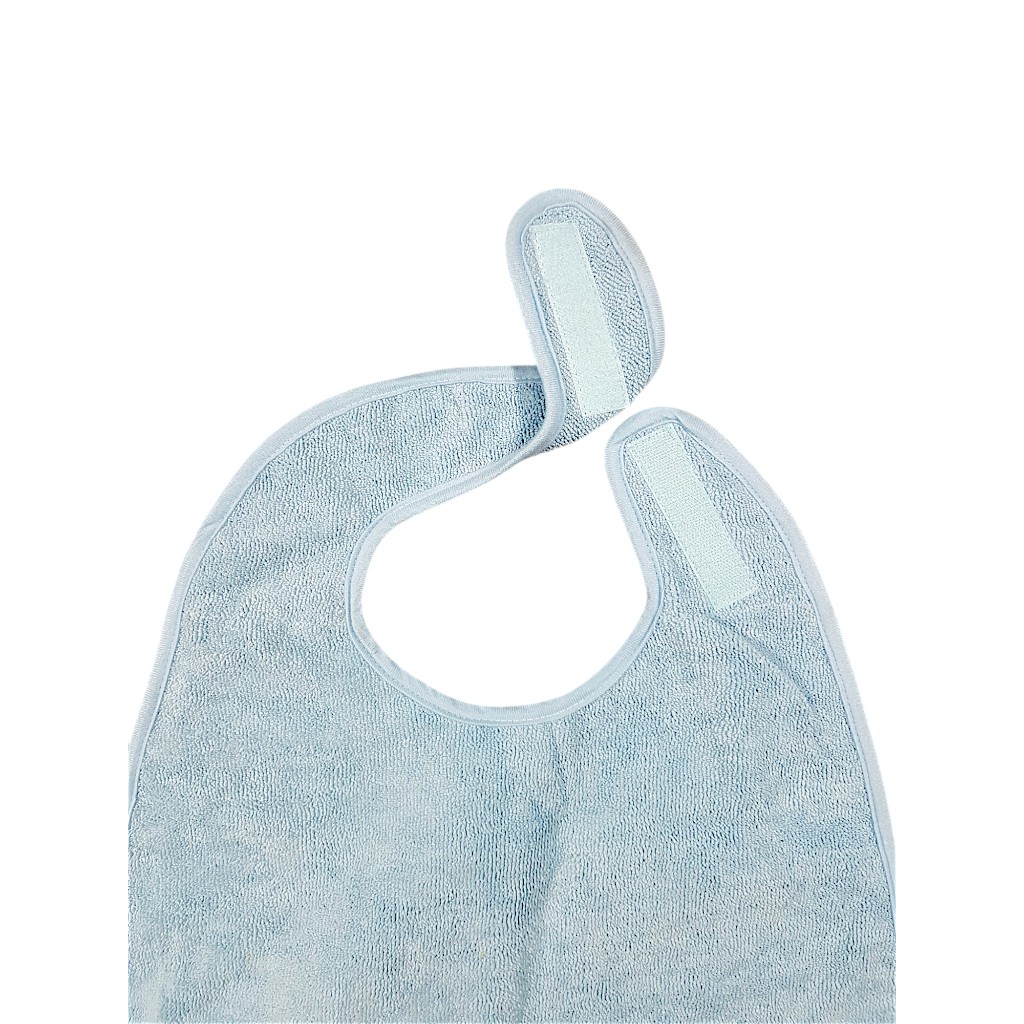 10x Waschbare Lätzchen von Dutchblue für Erwachsene Bewohner-Schutzservietten, Blau, 10erPack