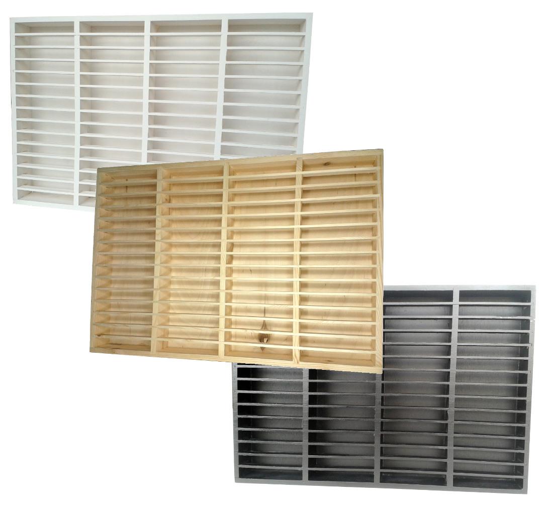 FabaHome MC Regal für 60 Kassetten, Holz