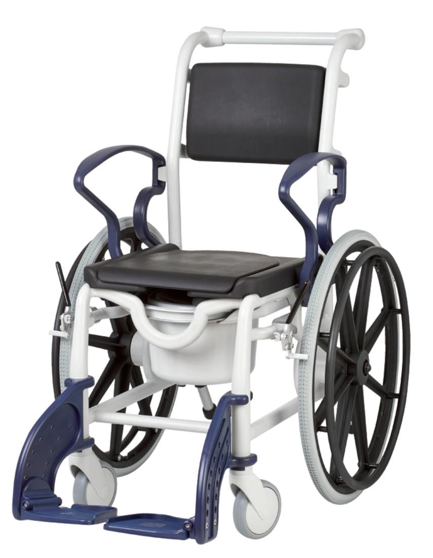 Rebotec Dusch- und Toilettenrollstuhl Venedig, 24 Zoll Räder