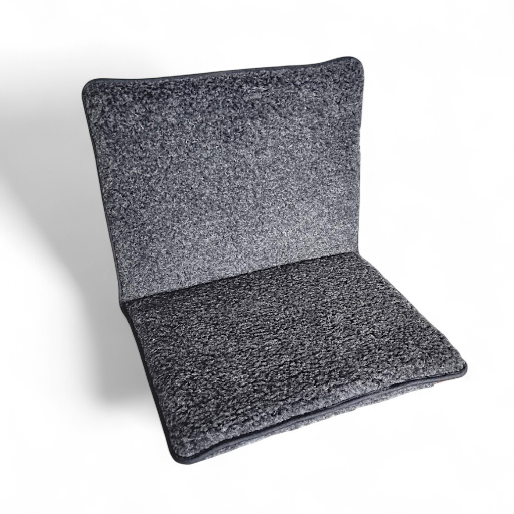 Rollstuhlsitzpolster aus echter Schurwolle, Sitzkissen mit Rücklehne und zwei Armauflagenschoner für Rollstühle, Farbe: anthrazit, Schurwoll-Rollstuhl-Set