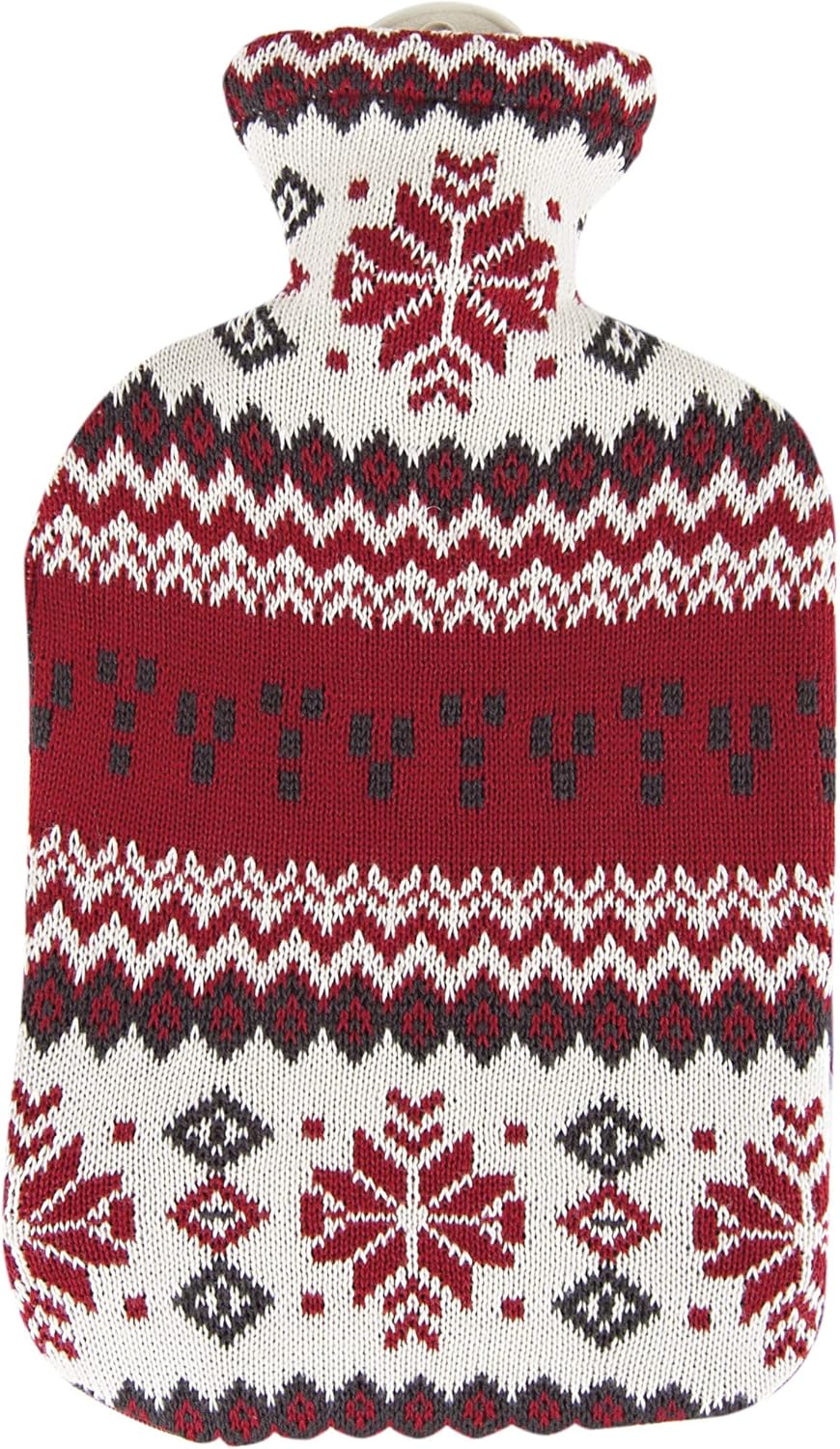 Wärmflasche Sänger mit Strickbezug