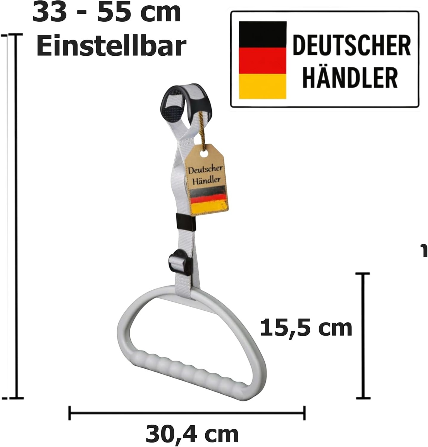 Rehaforum Bettaufrichter, freistehende Aufstehhilfe für das Bett mit Rolko Griff