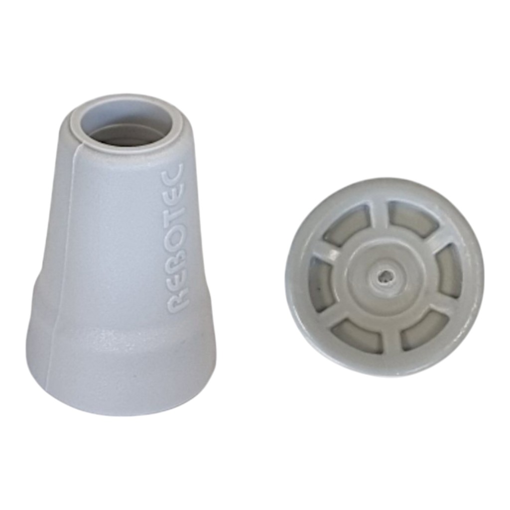 Rebotec Gummifuß für Krücken und Gehstöcke Lichtgrau - 22 mm