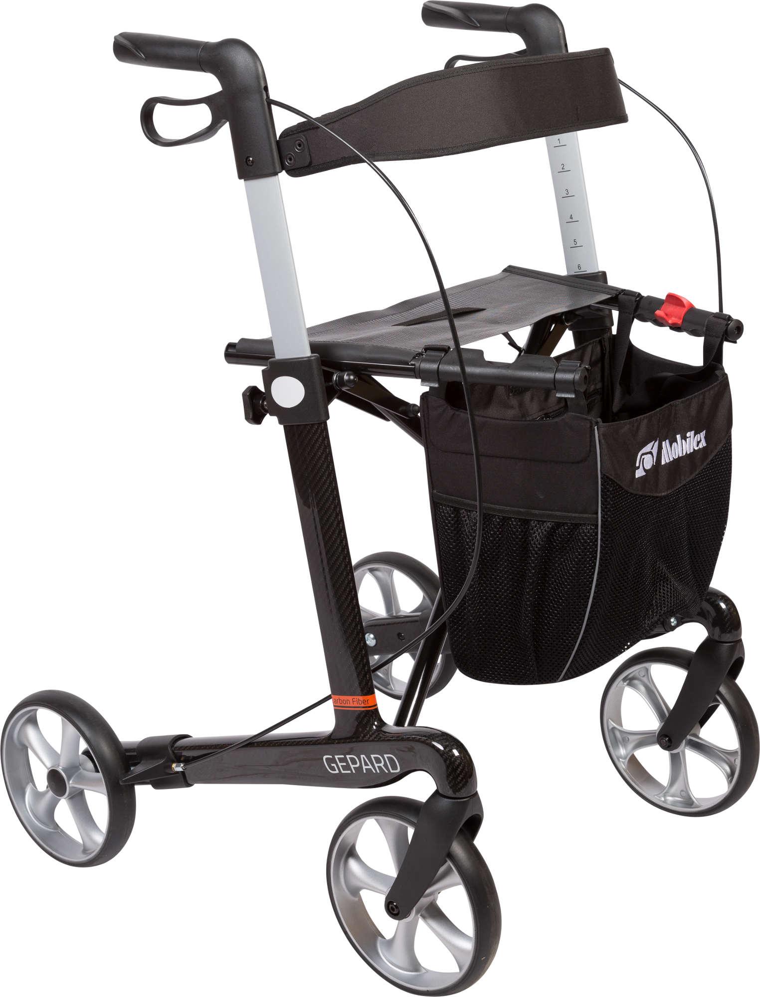 ID_21327_orig Leichtgewichtrollator Mobilex Gepard mit Softrädern, Carbon