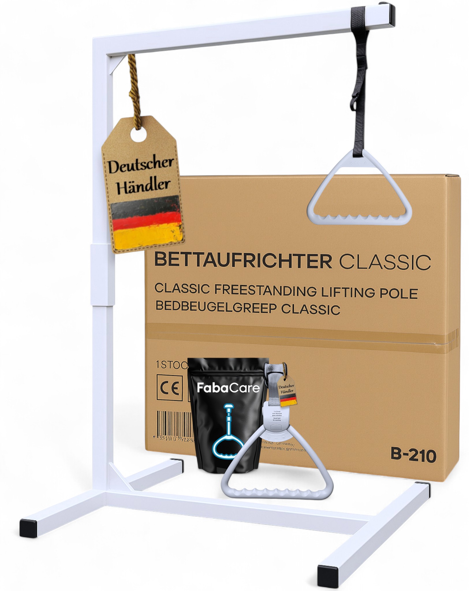 Bettaufrichter Classic Careline B-210, freistehend bis 130 KG Körpergewicht, inklusive zweiten Griff, FP5120111