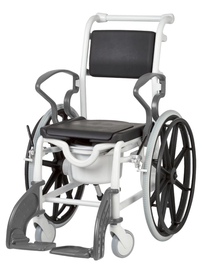 Rebotec Dusch- und Toilettenrollstuhl Venedig, 24 Zoll Räder