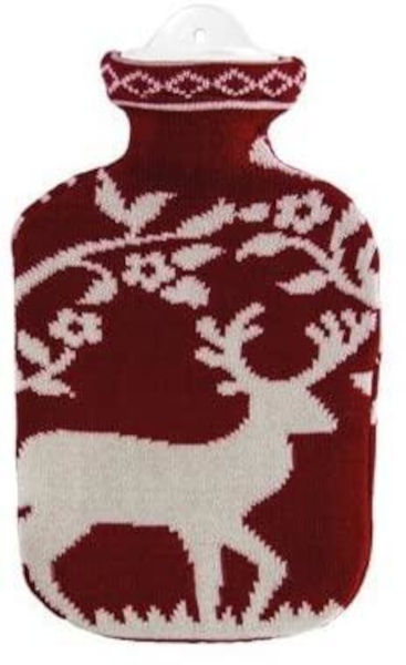 Wärmflasche Sänger mit Strickbezug