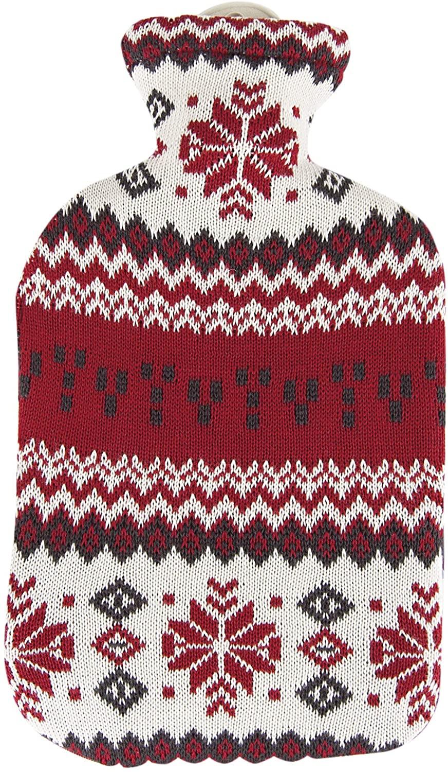 Wärmflasche Sänger mit Strickbezug