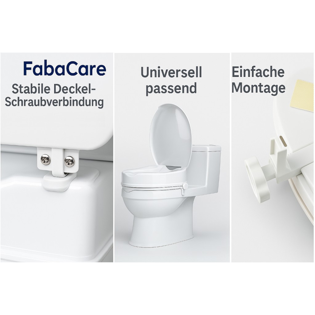 Toilettensitzerhöhung RehaForum 5 cm mit Deckel