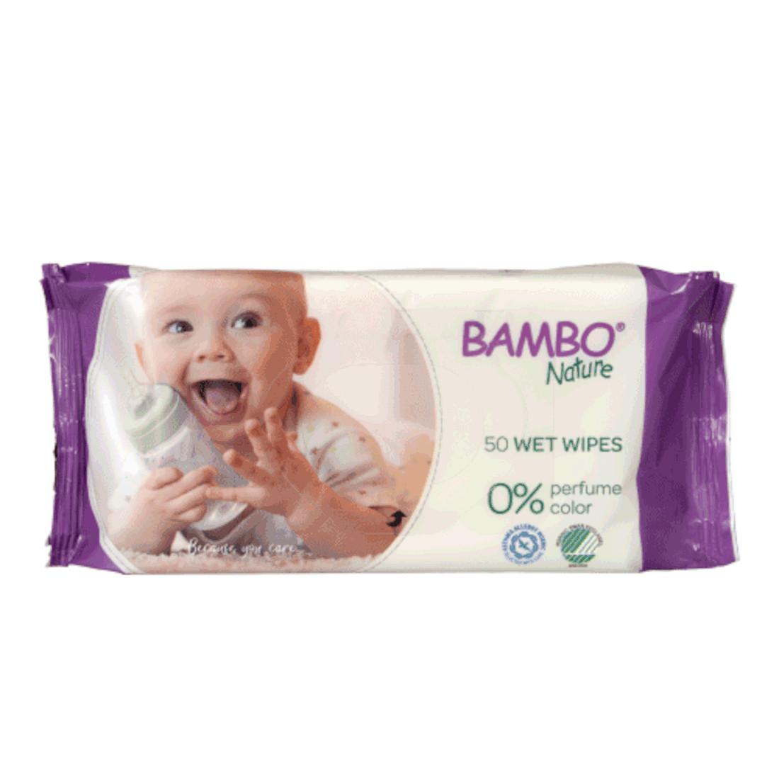 Bambo Nature Feuchttücher Wet Wipes 50er Packung - Menge: 1 Stück