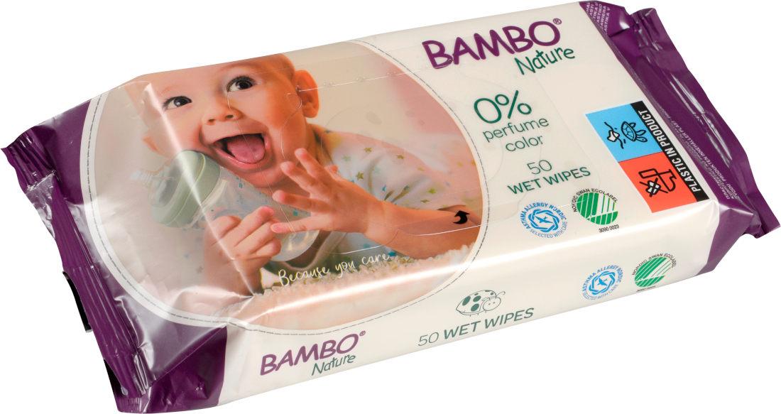 Bambo Nature Feuchttücher Wet Wipes 50er Packung