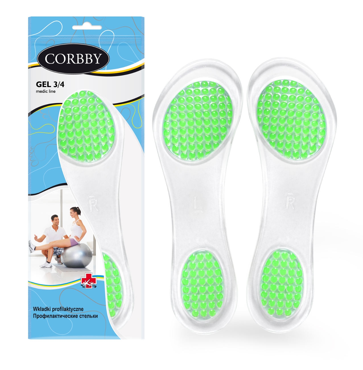 Corbby Schuheinlage Gel 3/4