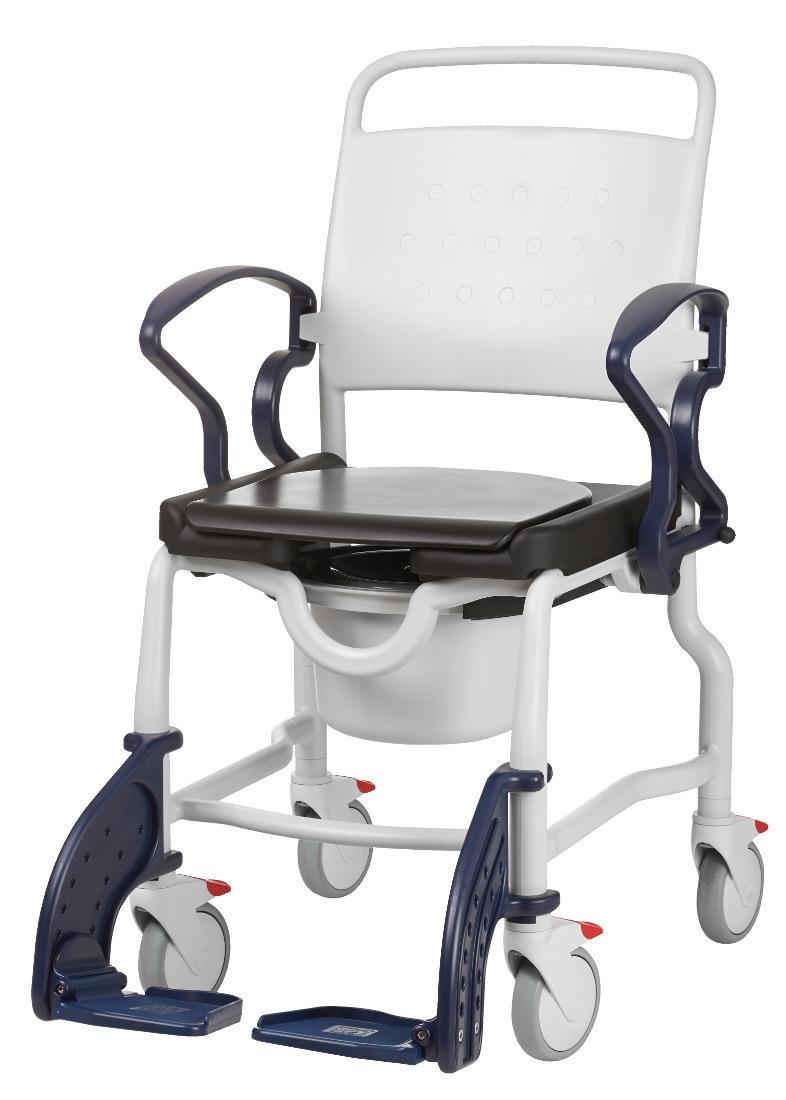 Rebotec Dusch- und Toilettenrollstuhl Berlin Rebotec Dusch- und Toilettenrollstuhl Berlin Grau-Blau