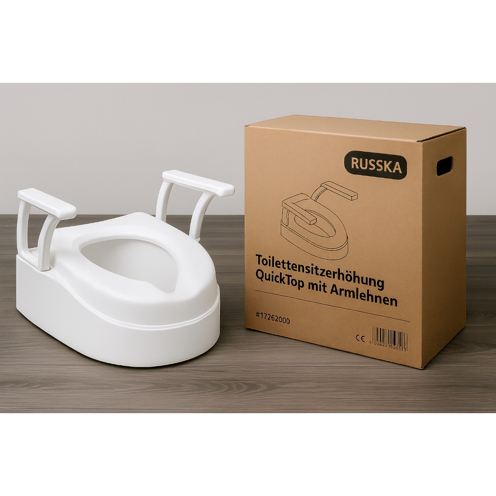 Toilettensitzerhöhung Russka QuickTop mit Armlehnen