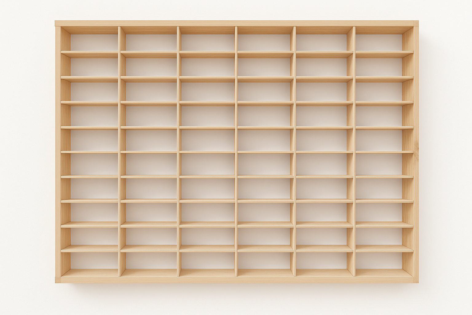 FabaHome Sammelvitrine aus Holz mit 60 Fächern, Sammelregal für Autos 