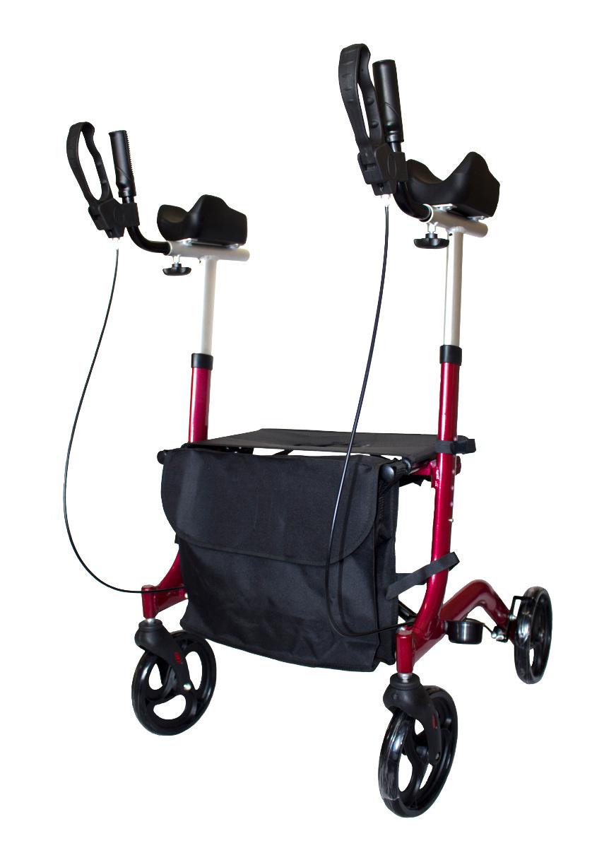 Arthritis Rollator Antar AT51113R, Arthritisrollator Rot mit Unterarmauflagen