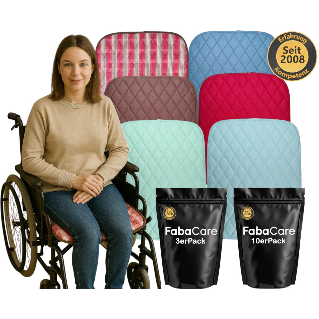 Inkontinenz Sitzunterlagen Rot 3erPack