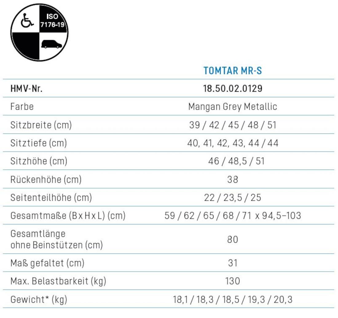 Faltrollstuhl Tomtar MR-S Dietz