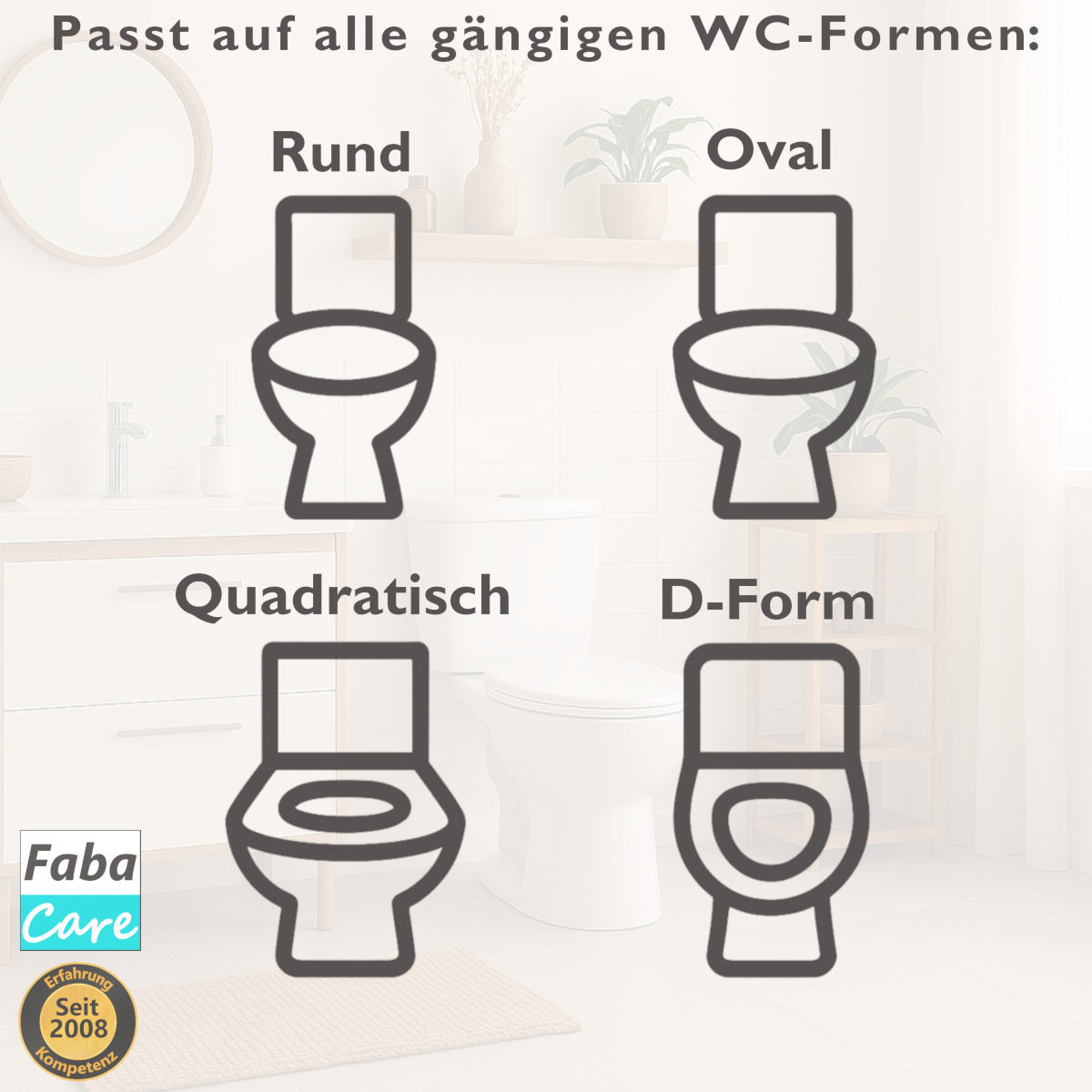 Bidet Einsatz für WC, 3,5 Liter Füllmenge, Sitzbad weiß