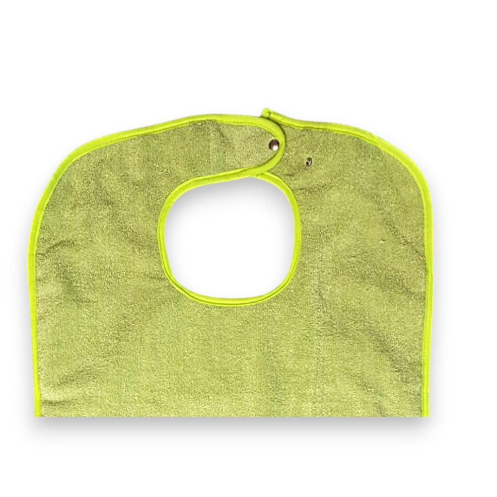 10x Waschbare Lätzchen mit  Auffangfalte von Dutchblue für Erwachsene Bewohner-Schutzservietten, Grün