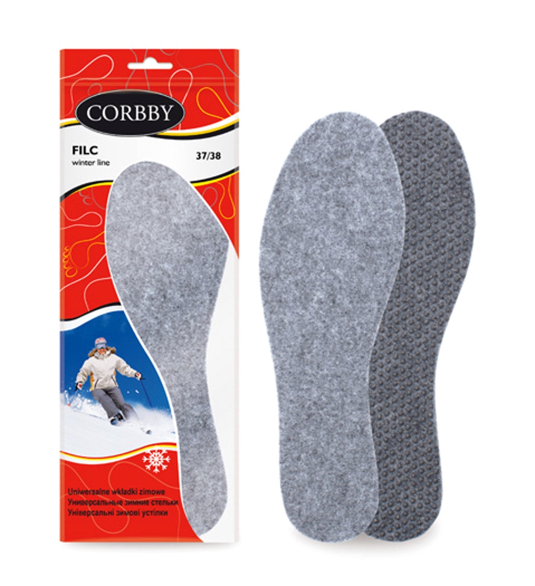 Corbby Schuheinlage Filz