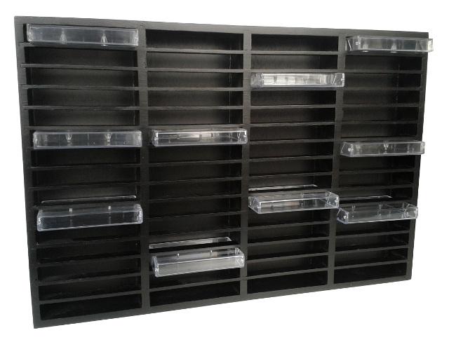 FabaHome MC Regal für 60 Kassetten, Holz