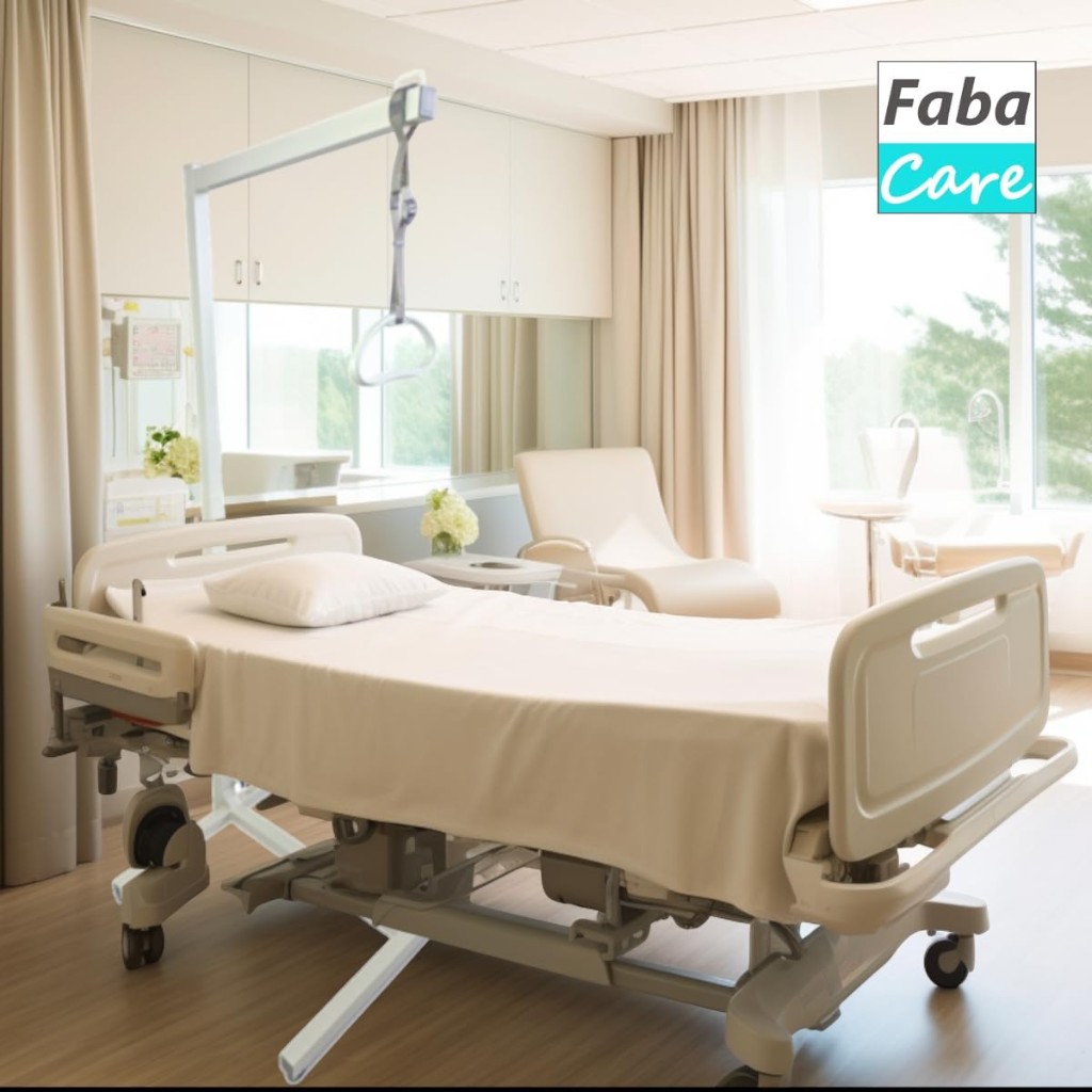 Rehaforum Bettaufrichter, freistehende Aufstehhilfe für das Bett mit Rolko Griff