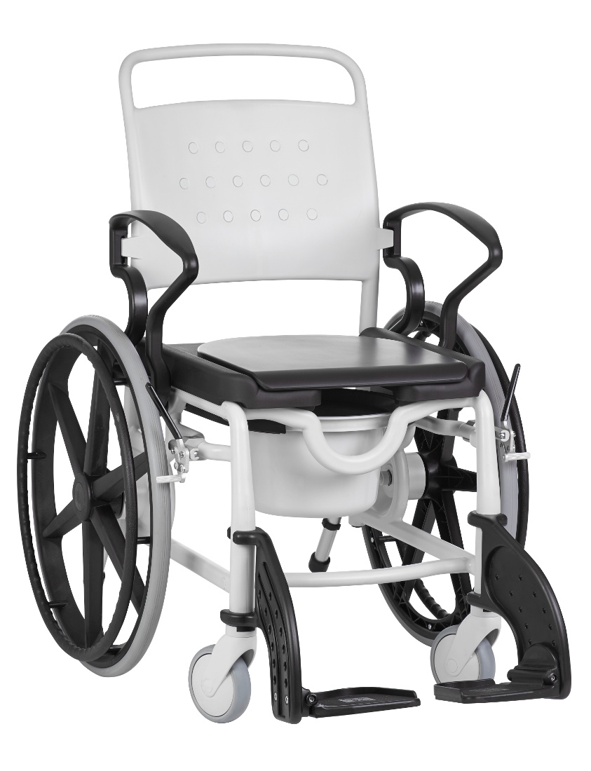 Rebotec XXL Dusch- und Toilettenrollstuhl Miami, 24 Zoll