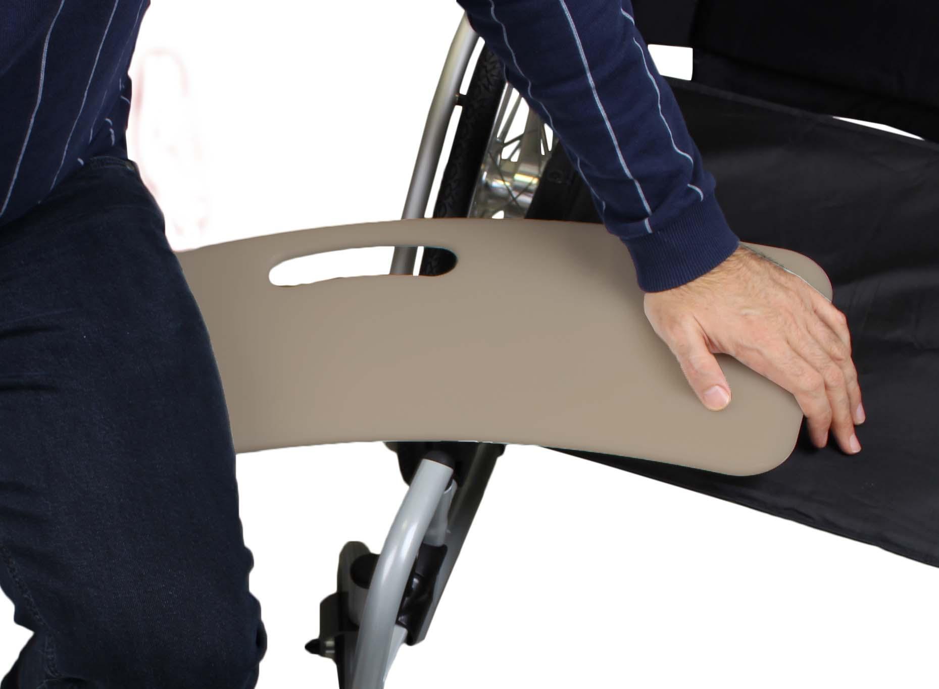 Rutschbrett für Rollstuhlfahrer EasyTransfer wave, Transferbrett gebogen mit Griff