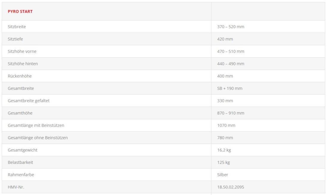Leichtgewichtrollstuhl Pyro Start Bischoff & Bischoff