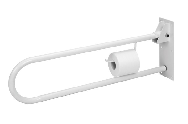 Careline Stützklappgriff - Größe: 75 cm Weiss Toilettenpapierhalter