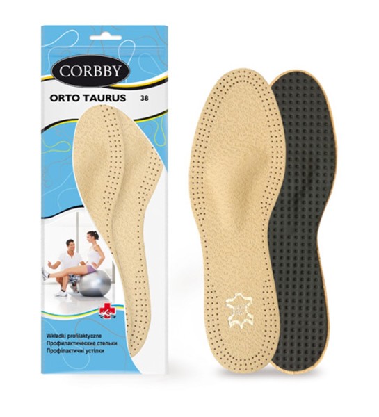 Corbby Orto Taurus Schuheinlagen Orthopädisch Leder 1 Paar