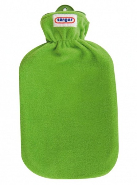 Wärmflasche Sänger 2 Liter mit Fleece-Bezug